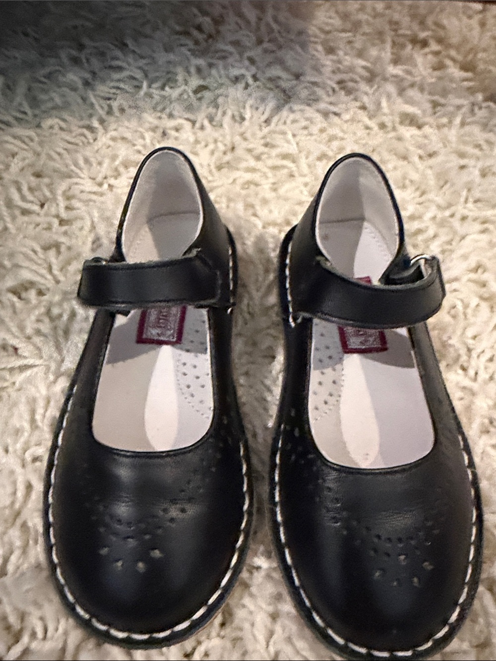 L'Amour Navy Girls Mary Jane Shoes with Strap